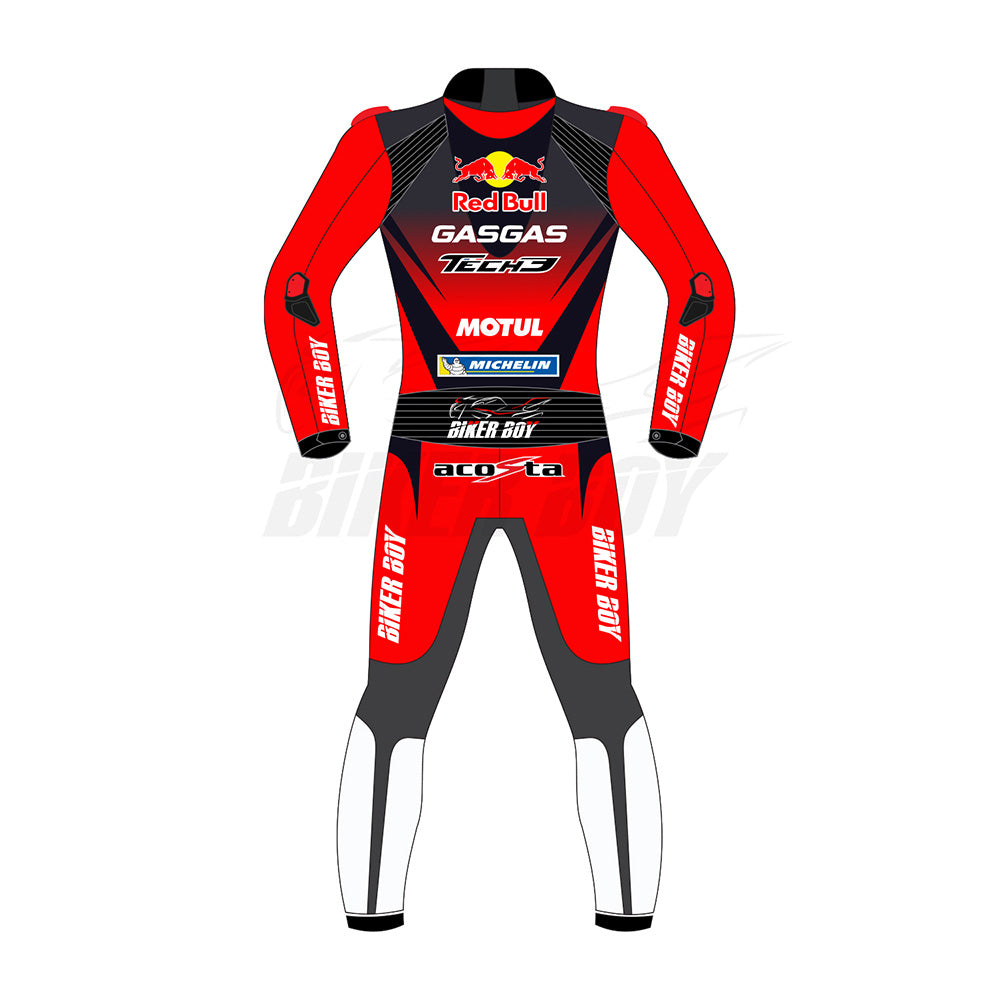 Authentic Pedro Acosta 2024 Red Bull GasGas MotoGP Racing Suit – High-Performance Leather Gear for Professional Racing
