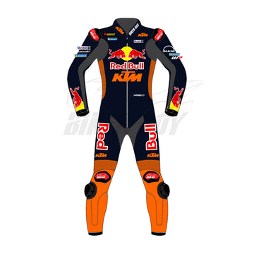 Pedro Acosta Red Bull KTM 2025 MotoGP Leather Racing Suit Factory Racing Replica with Race Team Graphics