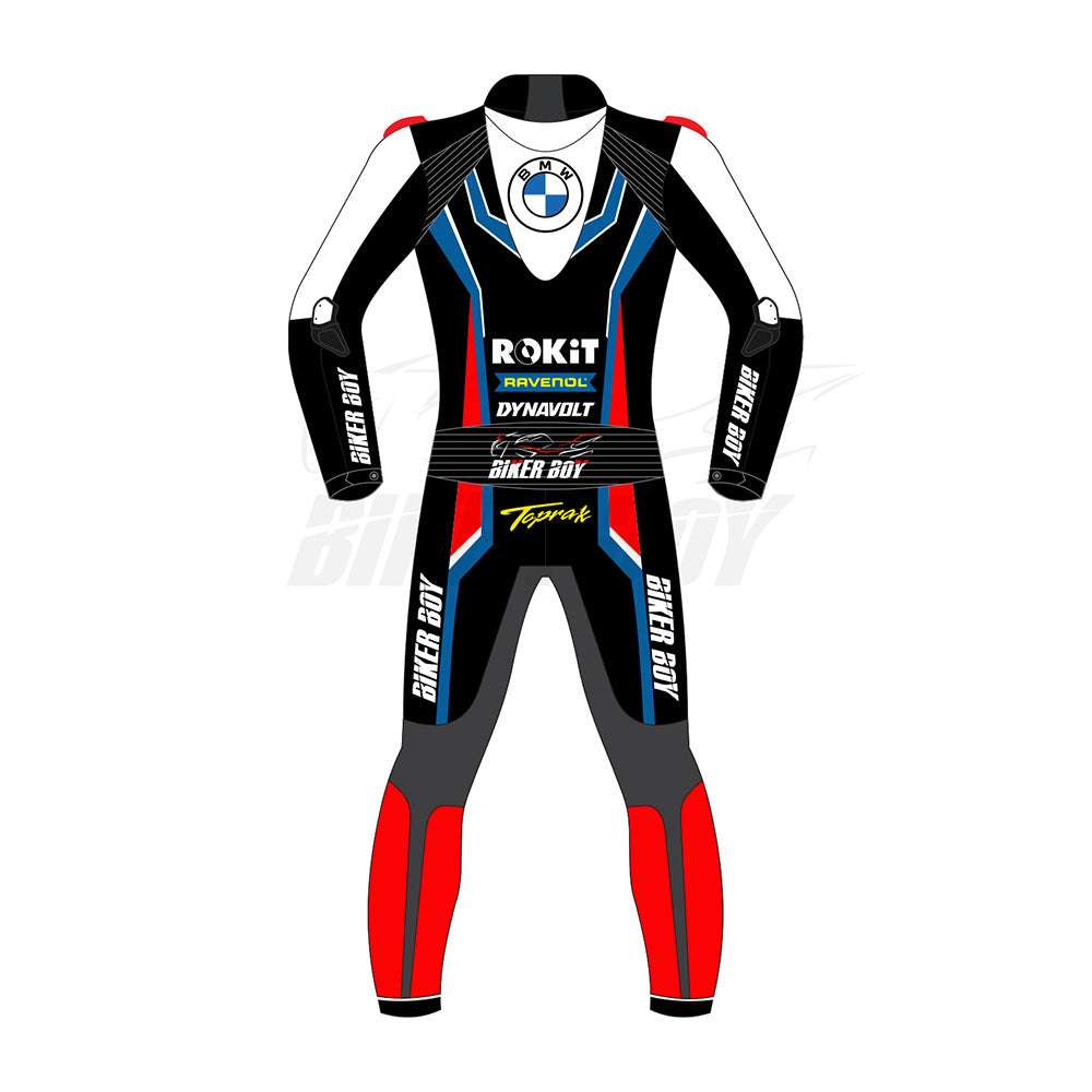 Toprak Razgatlıoğlu 2024 BMW SBK Racing Suit – Premium Leather, CE Armor, and Stretch Panels for Maximum Protection and Performance